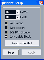  Quantize Setup
